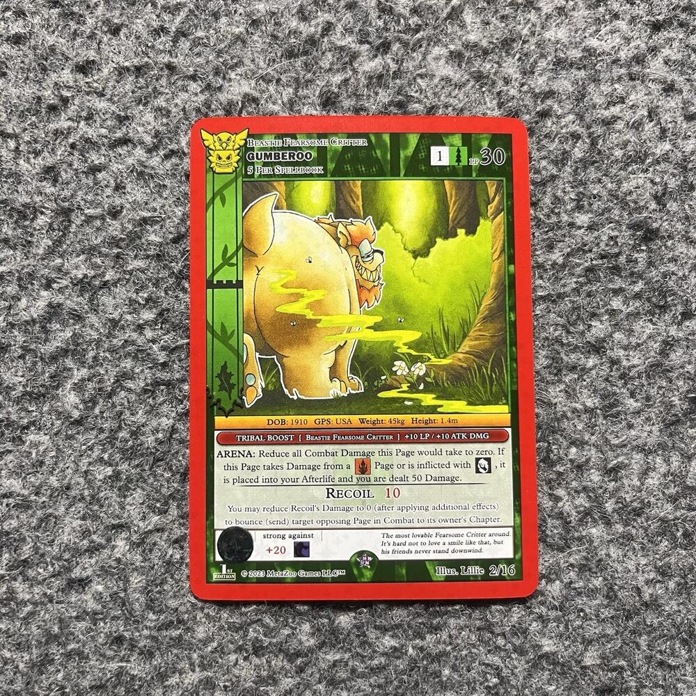 MetaZoo 30th Anniversary Gumberoo Non Holo Card 2/16 NM